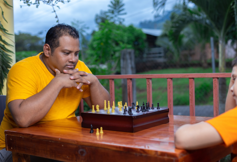 image of 2 players playing at bangalore chess academy