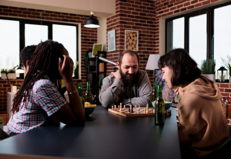 an intense game of chess played at bangalore chess academy