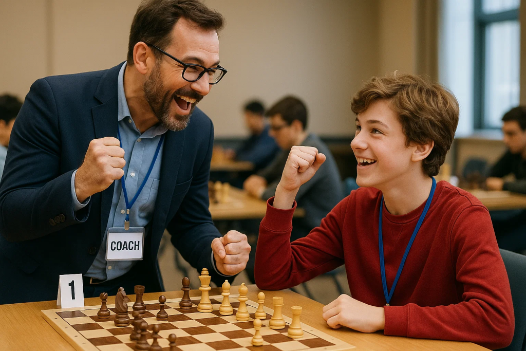 chess coach uses interactive games to boost his player