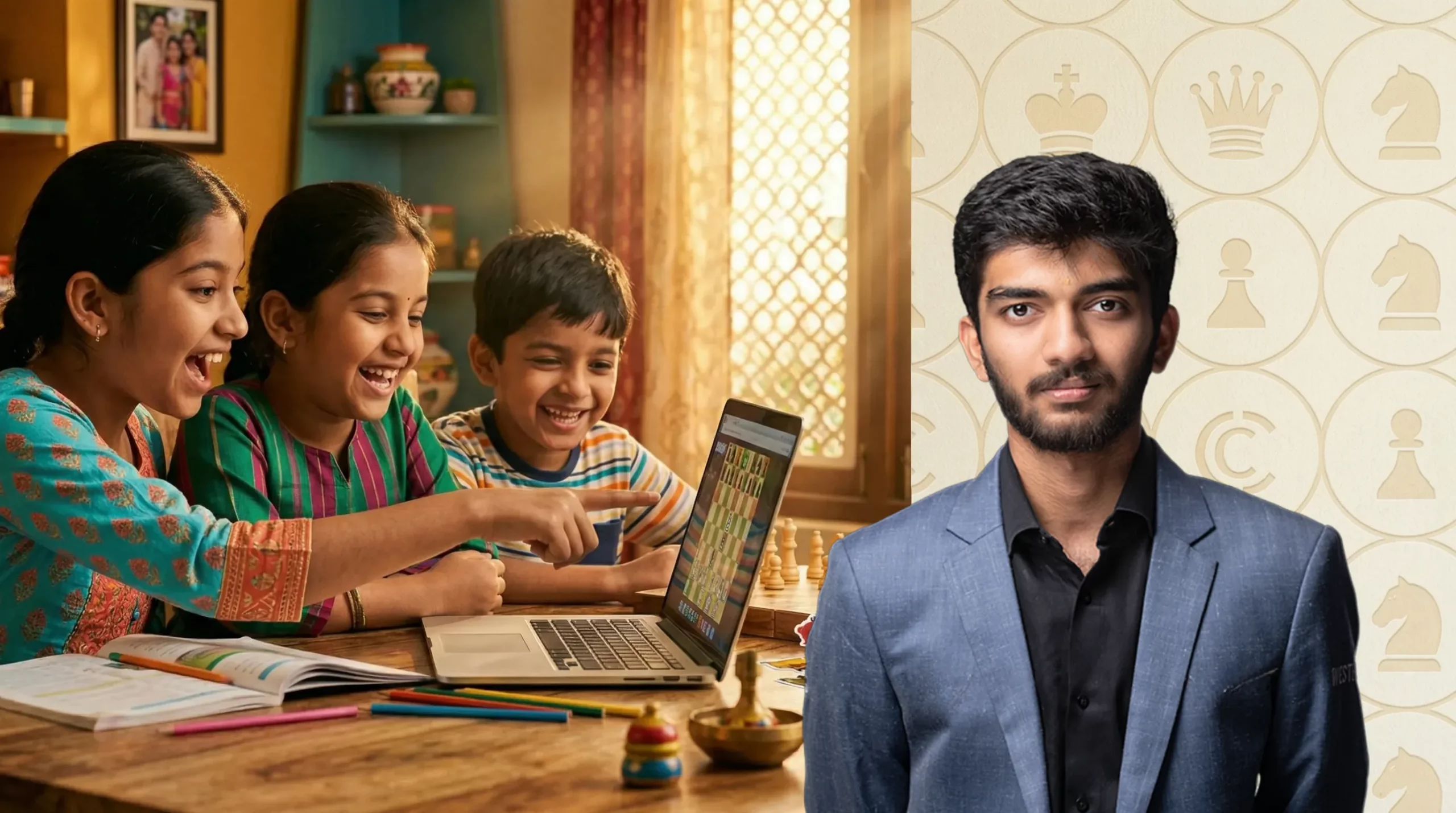 Kids playing chess online with CircleChess